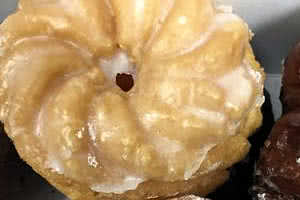 Vanilla Glazed Cruller Donut