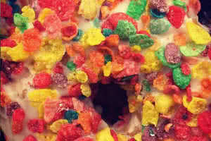 Fruit Pebbles Kosher Donut