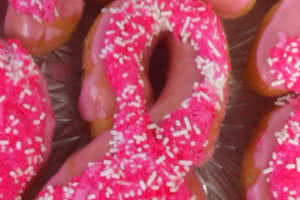 Breast Cancer Ribbon Donut