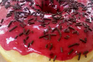 Raspberry Chocolate Donut