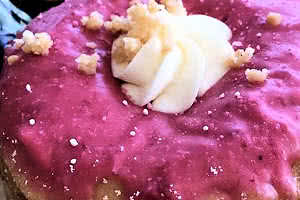 Raspberry Macadamia Donut