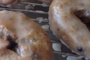 Blueberry Glazed Donuts